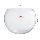 Vaso de Vidro Aquário Incolor 17x23cm Luvidarte