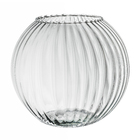 Vaso de Vidro Terrário Médio 26x28cm Transparente Floreira Rigado Luvidarte