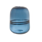 Vaso De Vidro Transparente Azul