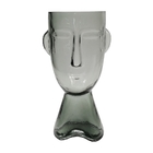 Vaso De Vidro Transparente Em Formato De Rosto