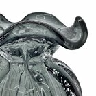 Vaso De Vidro Trouxinha Murano Cinza Veneza
