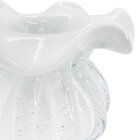 Vaso De Vidro Trouxinha Tipo Murano Branco Leitoso Veneza 11