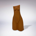 Vaso Decor Em Porcelana Torso Feminino Bronze