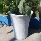 Vaso Decor Plant Circular Grande Branco Granito