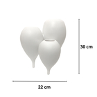 Vaso Decor Trio Em Resina Gotejar Branco