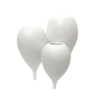 Vaso Decor Trio Em Resina Gotejar Branco