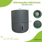 Vaso Decor Urbi (22x20) Cor Basalto Brota