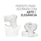 Vaso Decorativo 2pçs Perfil E Mão No Rosto Em Cimento Artesan