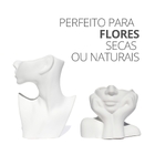 Vaso Decorativo 2pçs Perfil E Mão No Rosto Em Cimento Artesan