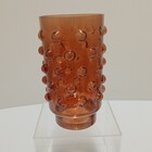 Vaso Decorativo  Dots Home&co Vidro 22x11x11cm Âmbar