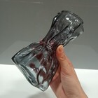 Vaso Decorativo Amassado Home&co Vidro 17x7x9cm Fume