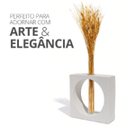 Vaso Decorativo Artesanal Solitário Quadrado 16,5cm Cimento