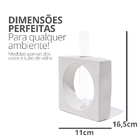 Vaso Decorativo Artesanal Solitário Quadrado 16,5cm Cimento