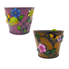 Vaso Decorativo Balde Kit 2 Unidades Quintal Jardim Casa Vara