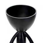 Vaso Decorativo Bob Robert Plant Sentando Em Poliresina Preto