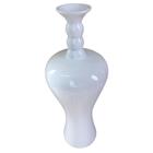 Vaso Decorativo Branco Brilho Em Cerâmica 34cm - Ana Maria