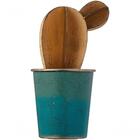 Vaso Decorativo Cacto Metal Para Enfeite Home Office Quarto