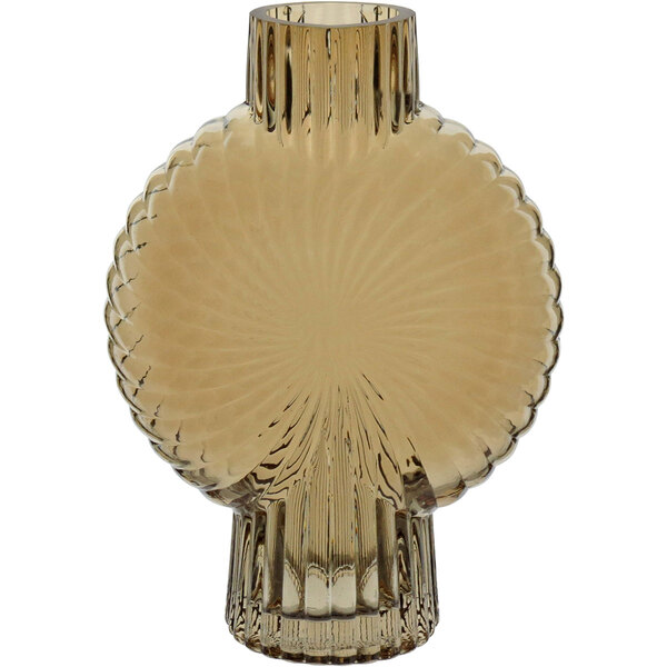 Vaso Decorativo Caracol Home&co Vidro 24x17x6cm Âmbar