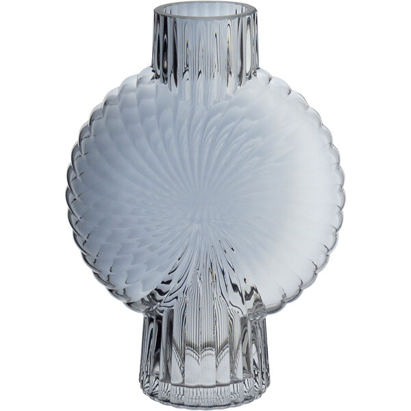 Vaso Decorativo Caracol Home&co Vidro 24x17x6cm Fumê