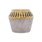 Vaso Decorativo Cerâmica Royal Decor 14x12cm Dourado/marrom