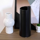 Vaso Decorativo Cilíndrico Em Cerâmica Branco 24x11 Cm M02 -