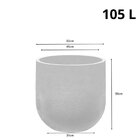 Vaso Decorativo Cilíndrico Rústico  55 Cimento