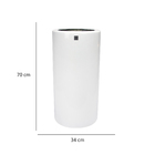 Vaso Decorativo Cilindro Branco 70x34x34 Cm - Indo Decorar