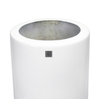 Vaso Decorativo Cilindro Branco 89x34x34 Cm - Indo Decorar