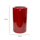 Vaso Decorativo Cilindro Vermelho Lira 70cm B02 - D'rossi