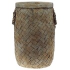 Vaso Decorativo Cimento Palha 17x16x24cm Rojemac