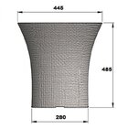 Vaso Decorativo Circular Em Polietileno 48cmx44cm Ouro Fino O