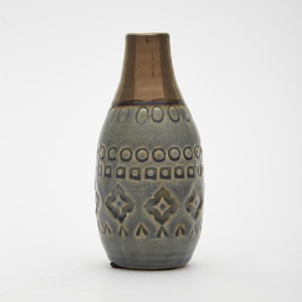 Vaso Decorativo de Cerâmica Azul Indigo Exotic 16x8 Mart