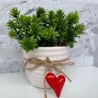 Vaso Decorativo De Cerâmica Com Pingente De Coração