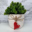 Vaso Decorativo De Cerâmica Com Pingente De Coração