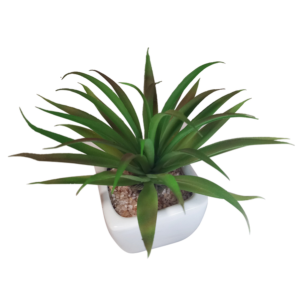 Vaso Decorativo De Cerâmica Com Planta Artificial Multiuso