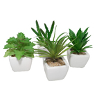 Vaso Decorativo De Cerâmica Com Planta Artificial Multiuso