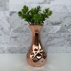 Vaso Decorativo De Cerâmica Com Trabalhado Rose Gold