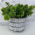 Vaso Decorativo De Cimento Artesanal Com Trabalhado