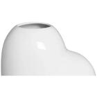Vaso Decorativo De Coração Em Cerâmica 16cm Branco –silveira