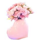 Vaso Decorativo De Coração Em Cerâmica 16cm Rosa – Silveira