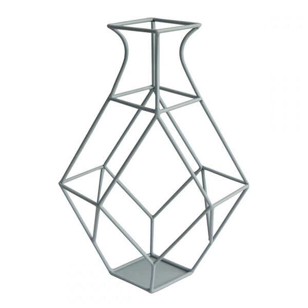 Vaso Decorativo De Metal 22cm X 9cm X 31 5cm