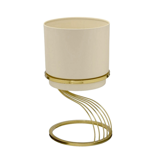 Vaso Decorativo De Metal Com Suporte Dourado 43cm