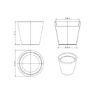 Vaso Decorativo De Plástico Baixo Linea 67cmx78cm Japi