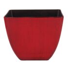 Vaso Decorativo De Plastico Vermelho16cm X 8 5cm X 13cm