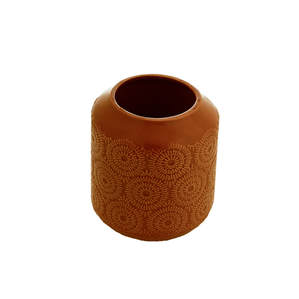 Vaso Decorativo De Porcelana Vermelho 14cm