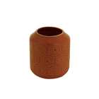 Vaso Decorativo De Porcelana Vermelho 14cm