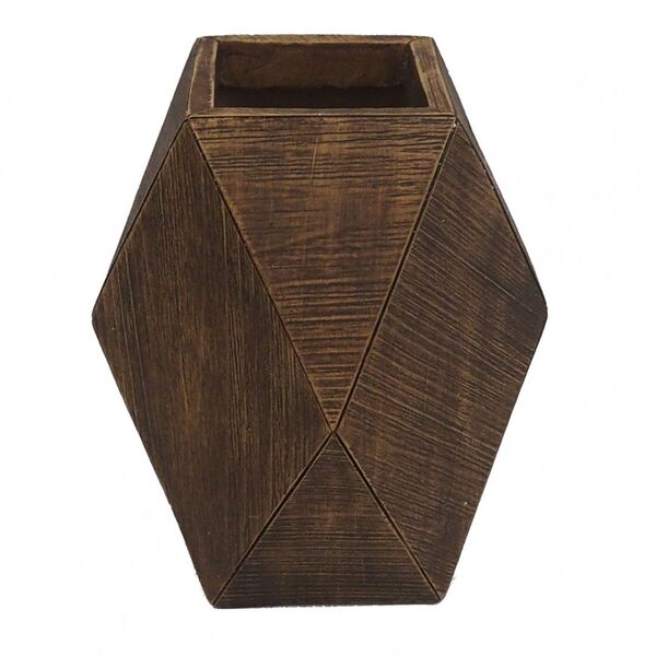 Vaso Decorativo De Resina Marrom