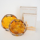 Vaso Decorativo De Vidro Âmbar 17cm Od0140 Btc