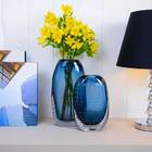 Vaso Decorativo De Vidro Azul 23 5cm Rod0005 Btc