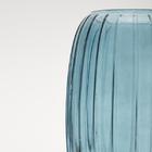 Vaso Decorativo de Vidro Azul Transparente 12x20 Craw